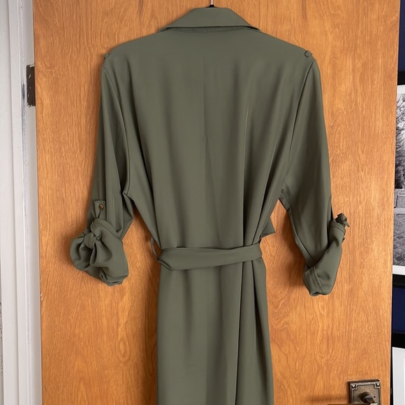 Boohoo Plus Waterfall Military Detail Belted Jacket - Picture 6 of 8